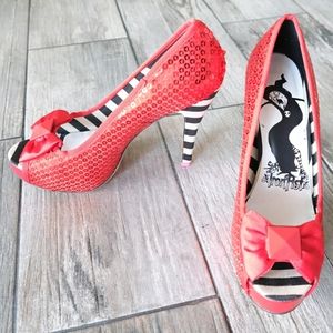 Iron Fist Ruby Slipper Peeptoe Platform Heel
